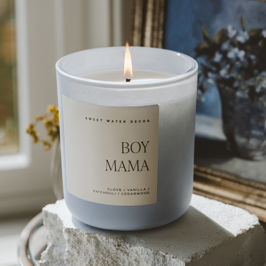 Sweet Water Decor - *NEW* Boy Mama 15 oz Soy Candle, Matte Jar - Mother's Day