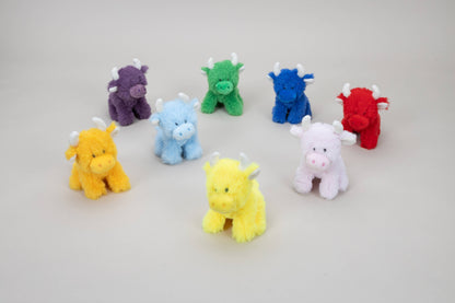 Jomanda Soft Toys & Accessories - UK Based - Dark Blue Mini Highland COOllectible Cow Plush Toy