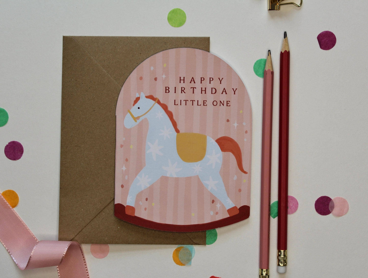 Ellice Owens Designs - Rocking Horse Birthday Card – First Birthday Little One
