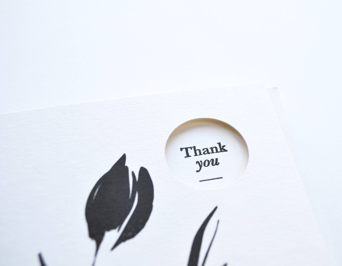 Alex & Olive - Floral Thank You Card Handcrafted - Letterpress Printed