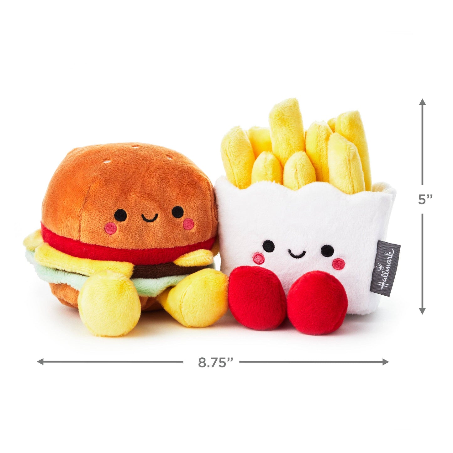 Hallmark - Better Together Burger & Fries Magnetic Soft Toy Pair
