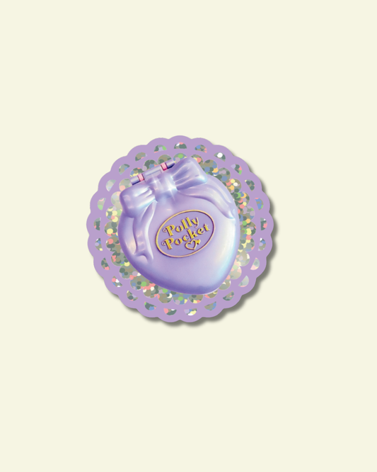 Shellflower - Polly Pocket Glitter Vinyl Sticker 