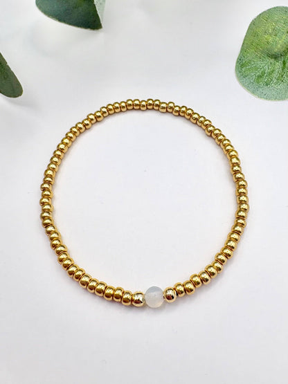 Candi Co Jewellery - Pastel Gemstone Seed Beaded Bracelet