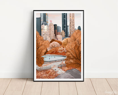 Simply, Katy - Central Park in Autumn Print