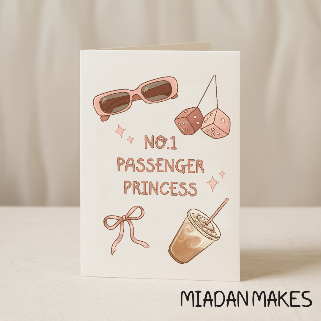 Blue Iris Designs Co - No. 1 Passenger Princess 5x7/A6 card - Collab X MM