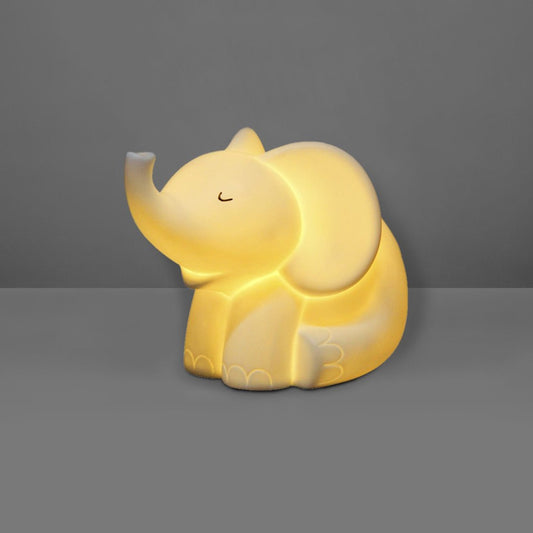 Baby porcelain Elephant 3D light by L.glow home