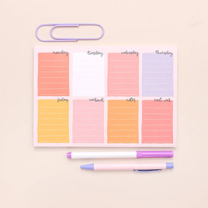 Oh, Laura - A5 notepad - week planner - candy