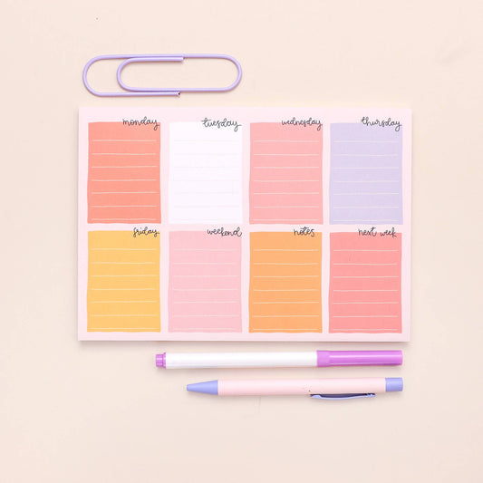 Oh, Laura - A5 notepad - week planner - candy