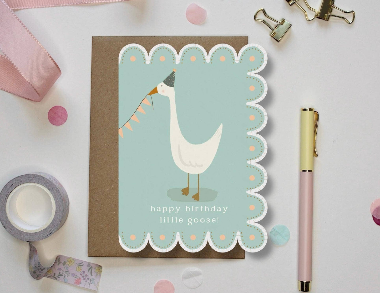 Ellice Owens Designs - Whimsical Goose Birthday Card
