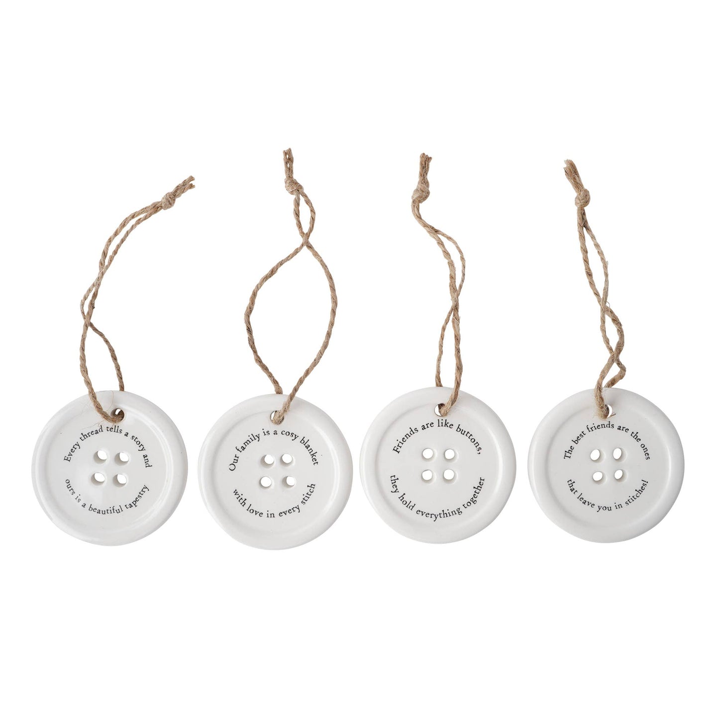 CGB Giftware - Send With Love 8 Assorted Button Hangers In Dish