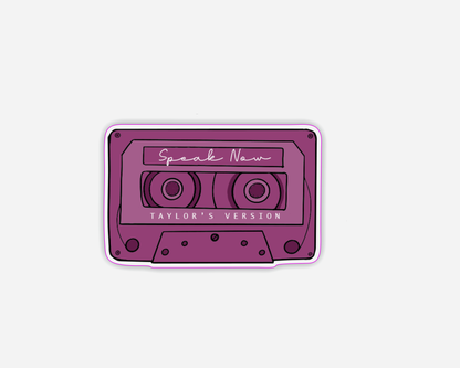 Danni Boden Designs - Speak Now Album Inspired Cassette Tape Sticker -Taylor Swift