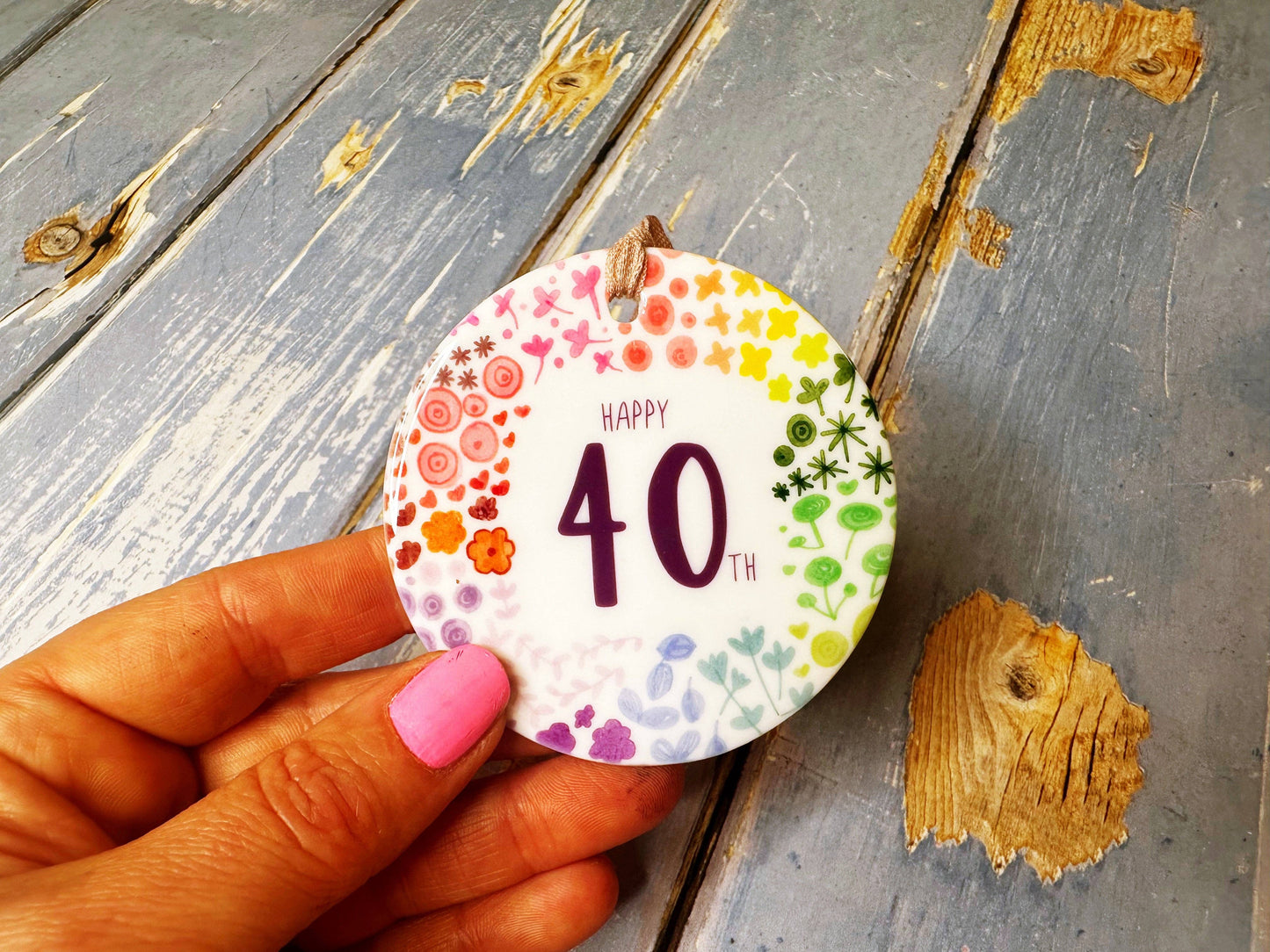 Little Heart - 40 years Floral Ceramic Circle