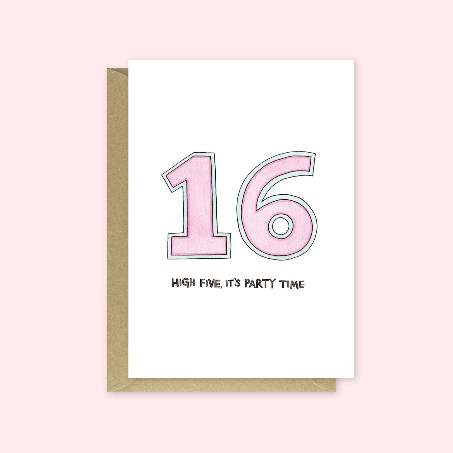 Nova & Me - Age 16, High Five It's Party Time, Birthday Card
