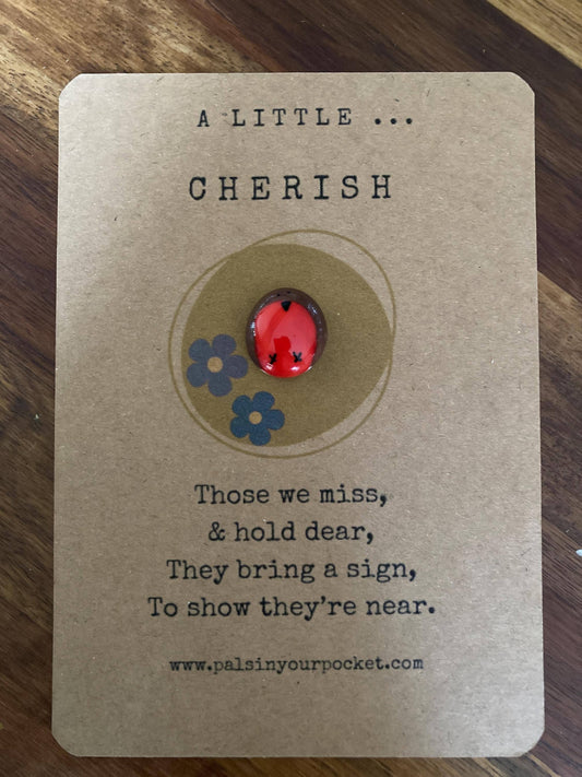 Pals in your Pocket - Robin Pebble Grave Marker - Outdoor Sympathy Gift