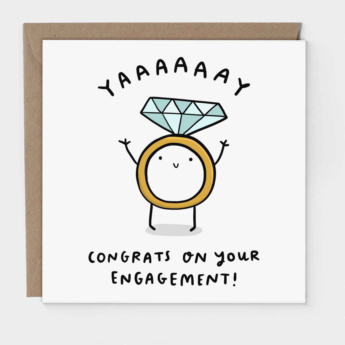Funny Engagement Card - Yay