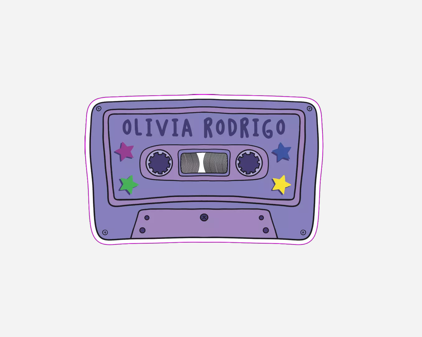 Danni Boden Designs - Olivia Rodrigo Cassette Tape Sticker