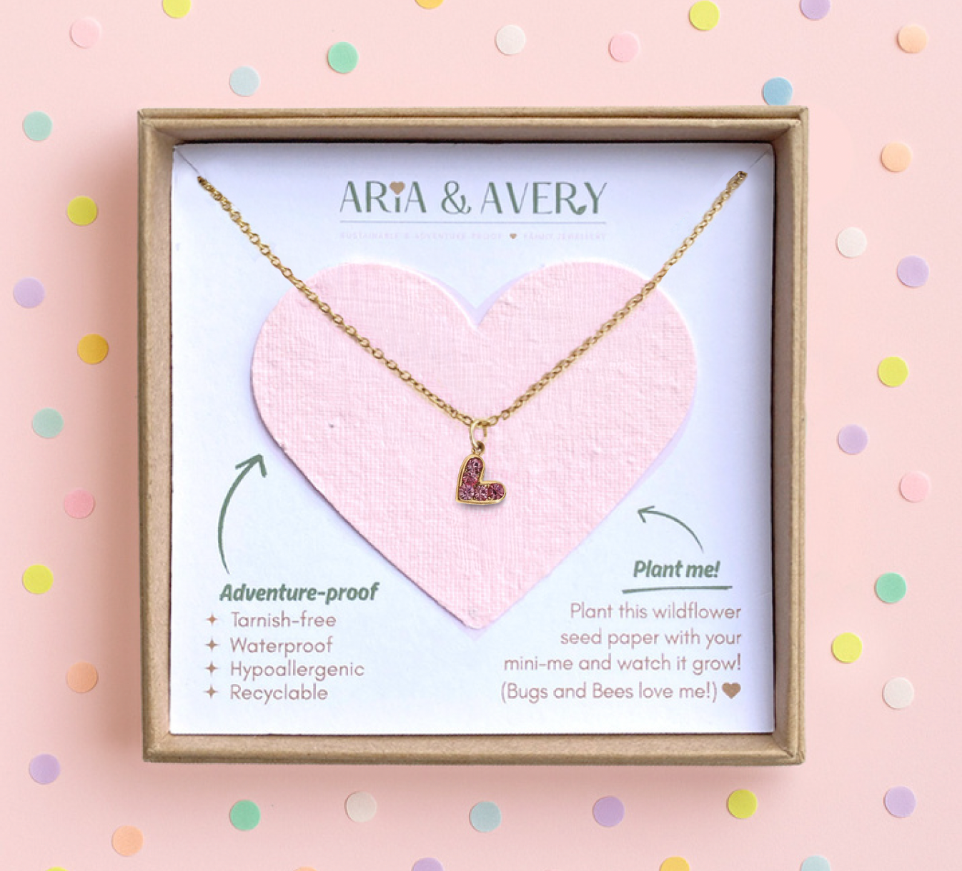 Aria & Avery - Little Love Children's Heart Charm Necklace