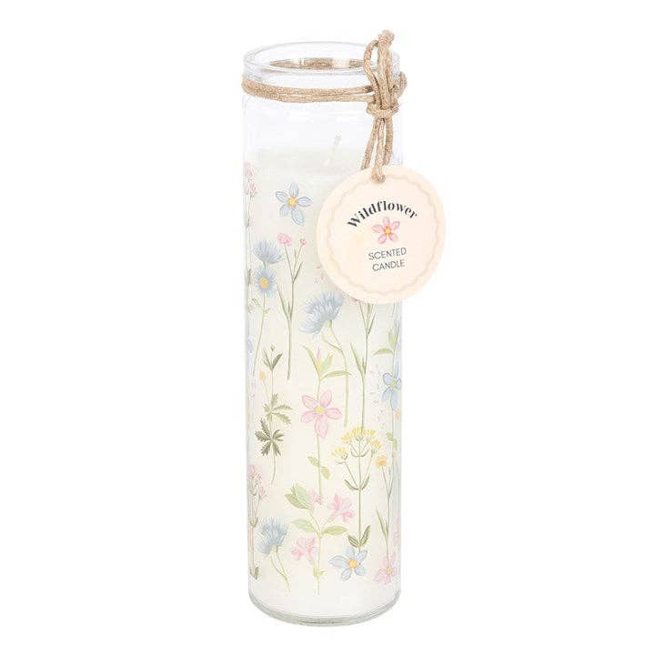 Floral Print Wildflower Tube Candle -birthday gift, mothers day gift