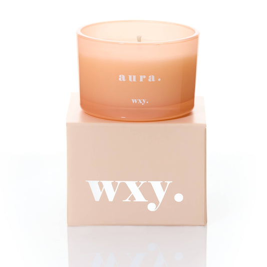 wxy. - Aura 3oz Candle - White Woods + Amber