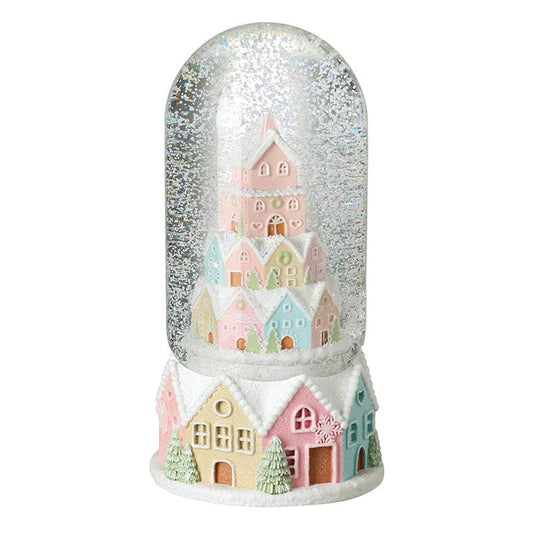 Heaven Sends - LARGE PASTEL HOUSE SNOWGLOBE