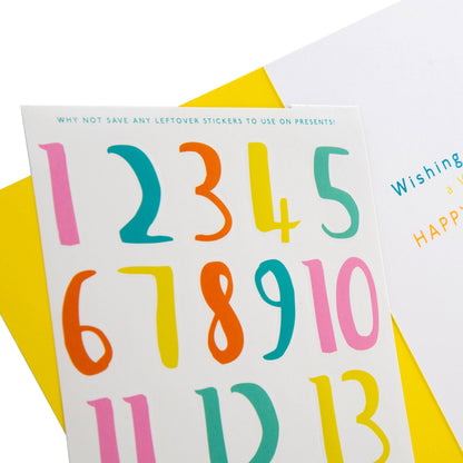 Hallmark - Kids' Birthday Card with Rainbow Star & Stickers