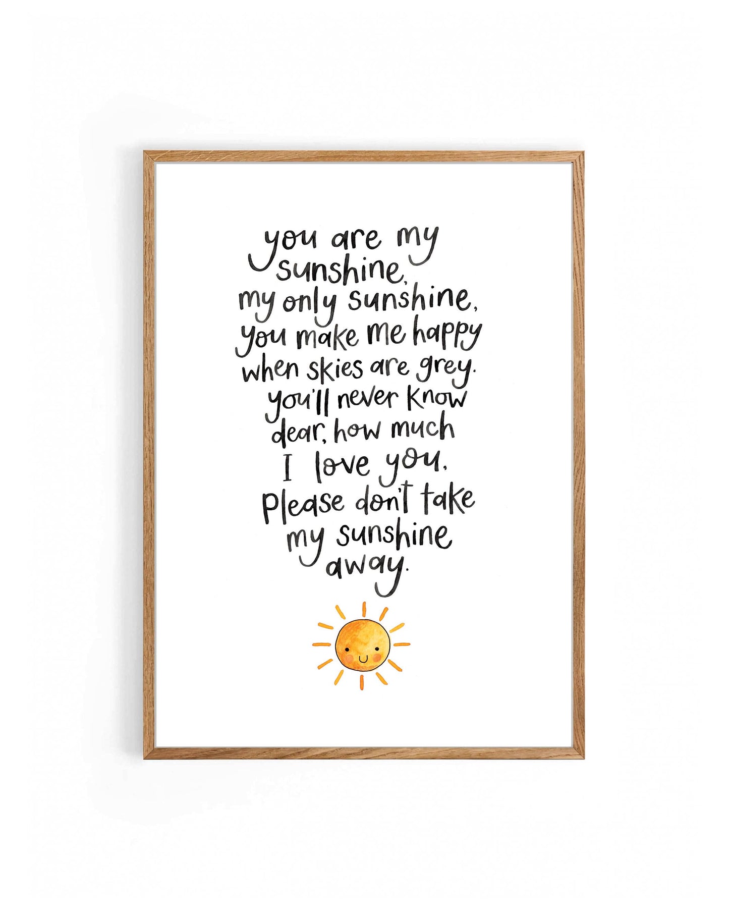 Nova & Me - You Are My Sunshine A4 Print