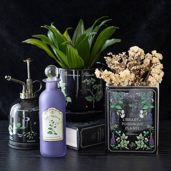 Something Different Wholesale - Poisonous Plants Gothic Botanical Book Shaped Vase