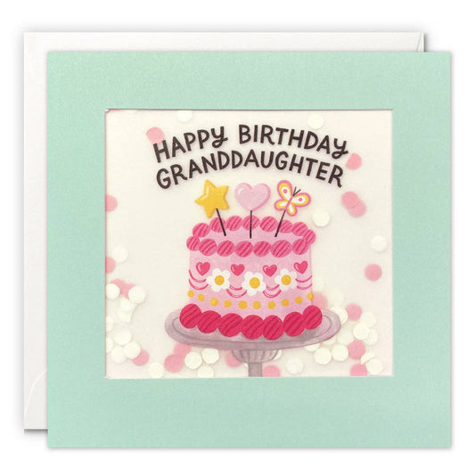 James Ellis - Granddaughter Cake Confetti Birthday Card - Paper Shakies