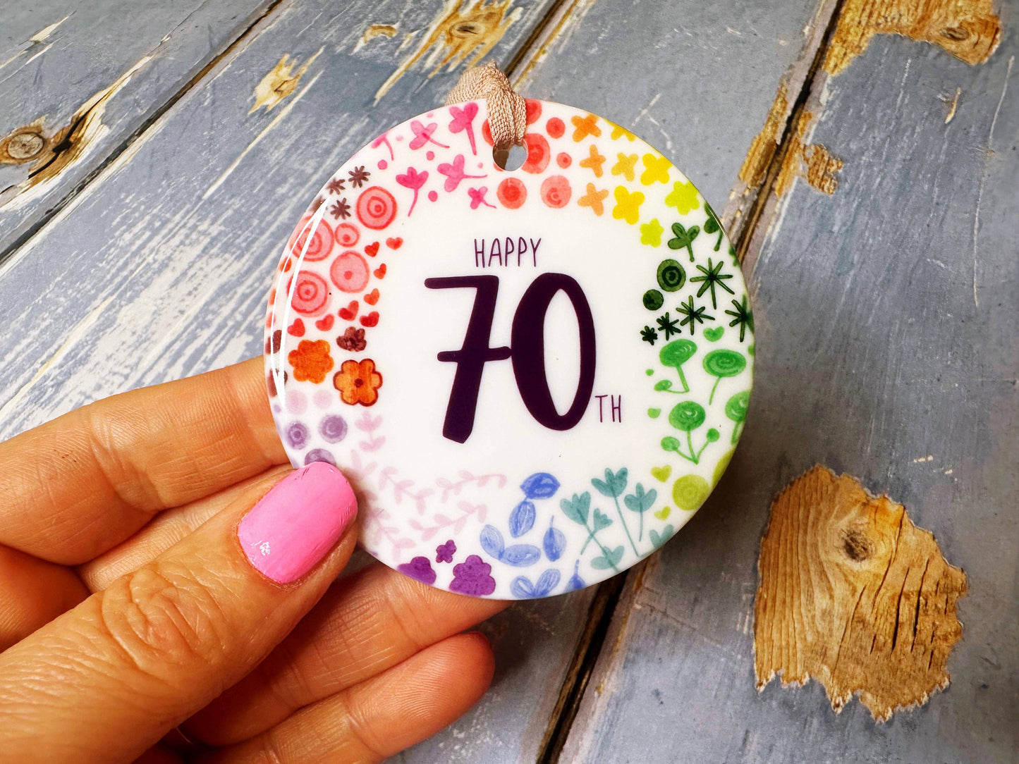 Little Heart - 70 years Floral Ceramic Circle