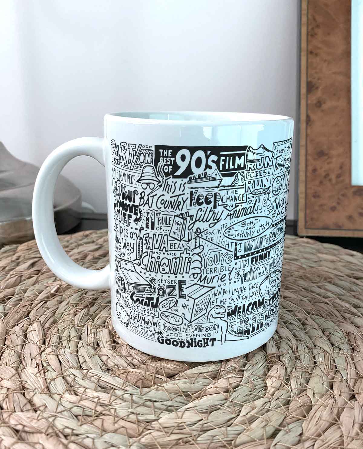 Sketchbook Design - 1990s Film Movie Illustration Mug