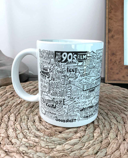Sketchbook Design - 1990s Film Movie Illustration Mug