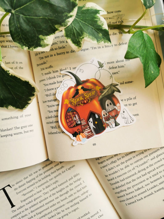 Tales & Tomes - Pumpkin Bookshop Vinyl Sticker