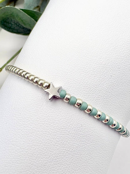 Candi Co Jewellery - Pastel Seed Beaded Charm Bracelet