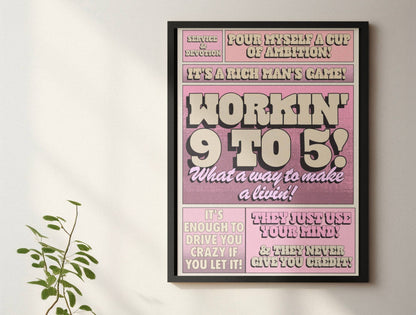 Blue Iris Designs Co - Workin’ 9-5 Music Inspired print 