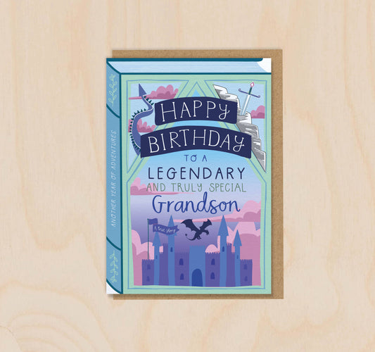 Two For Joy Illustration - Happy Birthday Legendary Truly Special Grandson