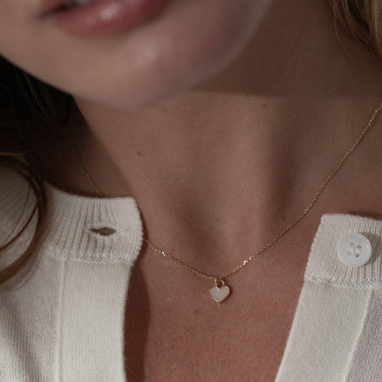 One & Eight - Latte Heart Necklace