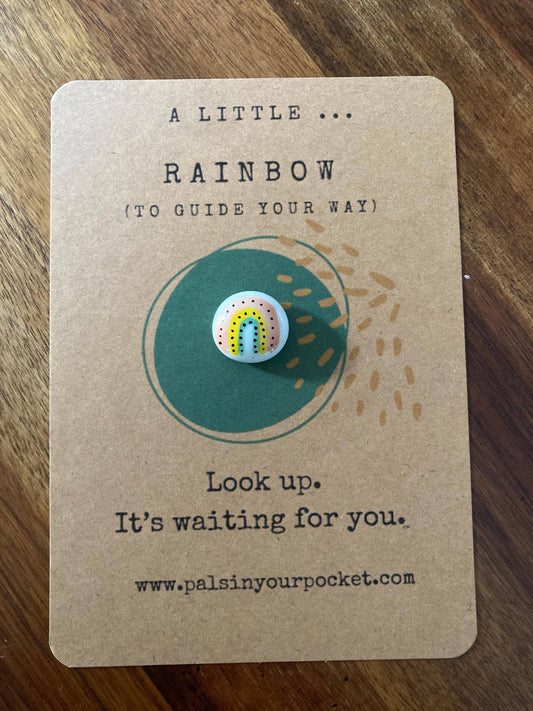 Pals in your Pocket - Rainbow Positivity Pocket Hug & Worry Stone Keepsake