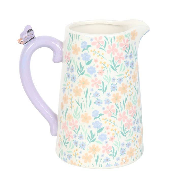 Ditsy Spring Floral Print Ceramic Mother's Day Flower Jug