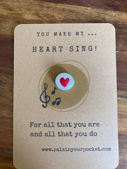 Pals in your Pocket - Heart Charm For Anniversary, Friendship & Appreciation