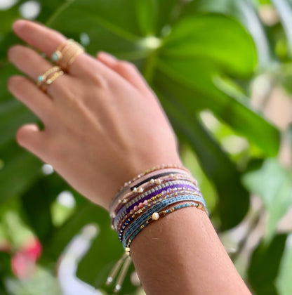Ocean Ripples - Japanese Miyuki Bracelet Set of 3 Pink