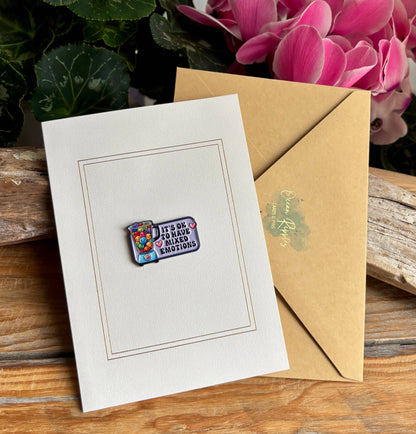 Ocean Ripples - It's Ok to Have Mixed Emotions Pin Badge Card
