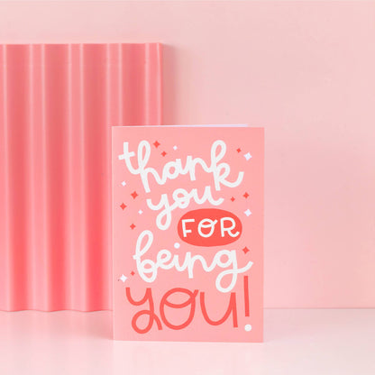 Oh, Laura - Greeting card - 'thank you for being you'