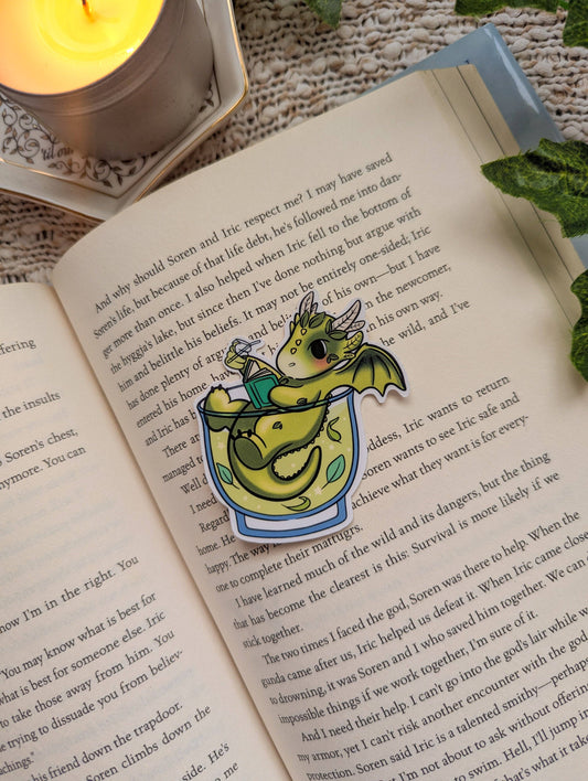 Tales & Tomes - Matcha Dragon Sticker (Cup Dragon)