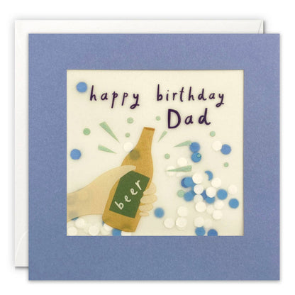 James Ellis - Dad Beer Confetti Birthday Card - Paper Shakies