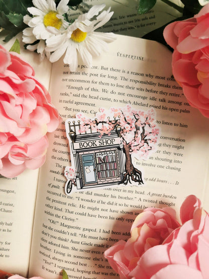Tales & Tomes - Pastel Bookshop Waterproof Sticker