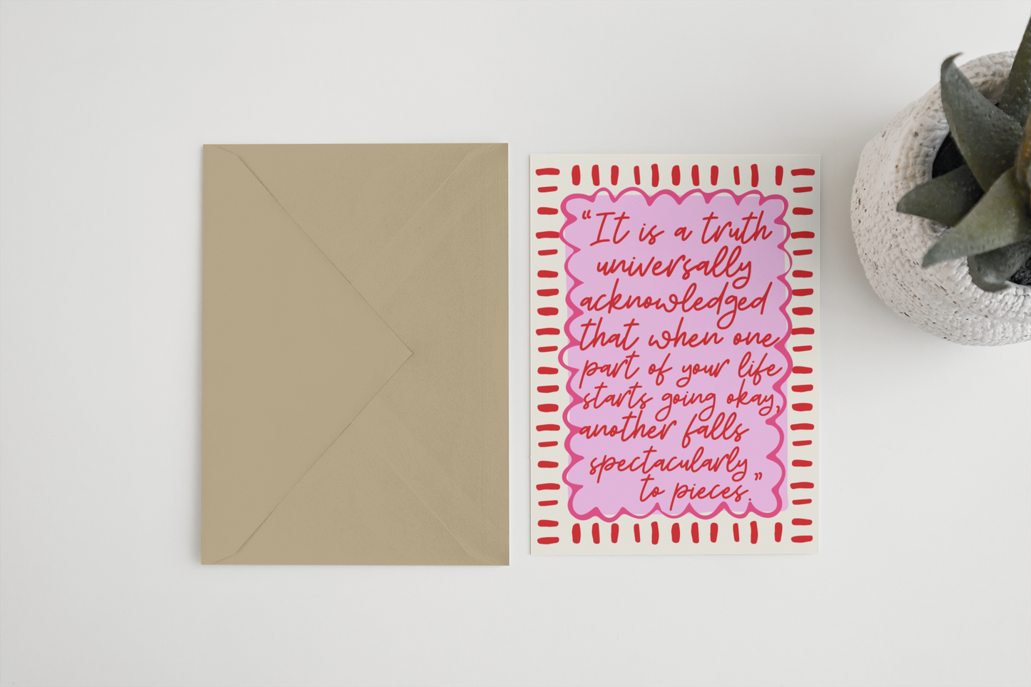 Blue Iris Designs Co - Bridget Jones inspired A6/5x7 card