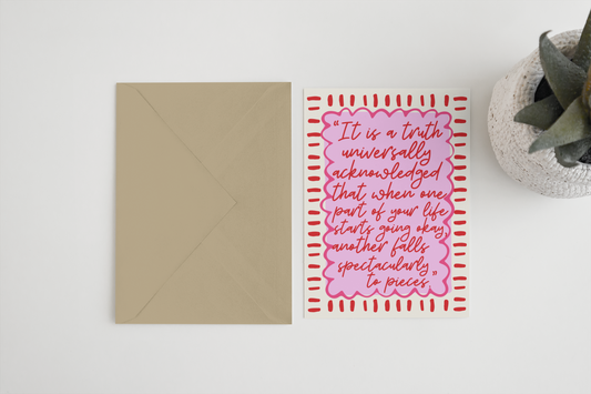 Blue Iris Designs Co - Bridget Jones inspired A6/5x7 card
