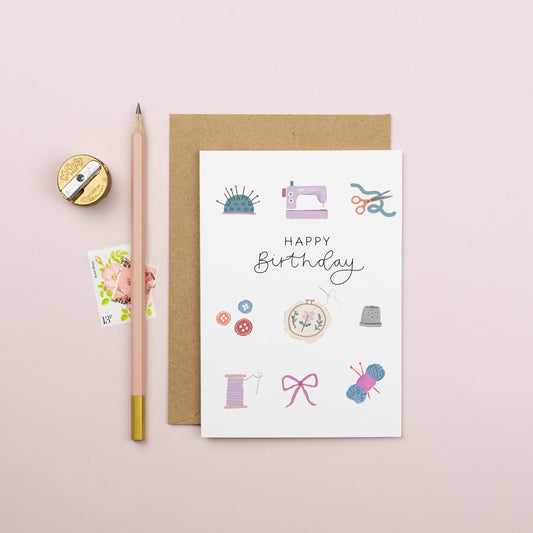Elizabeth Mugridge - Sewing Birthday Card