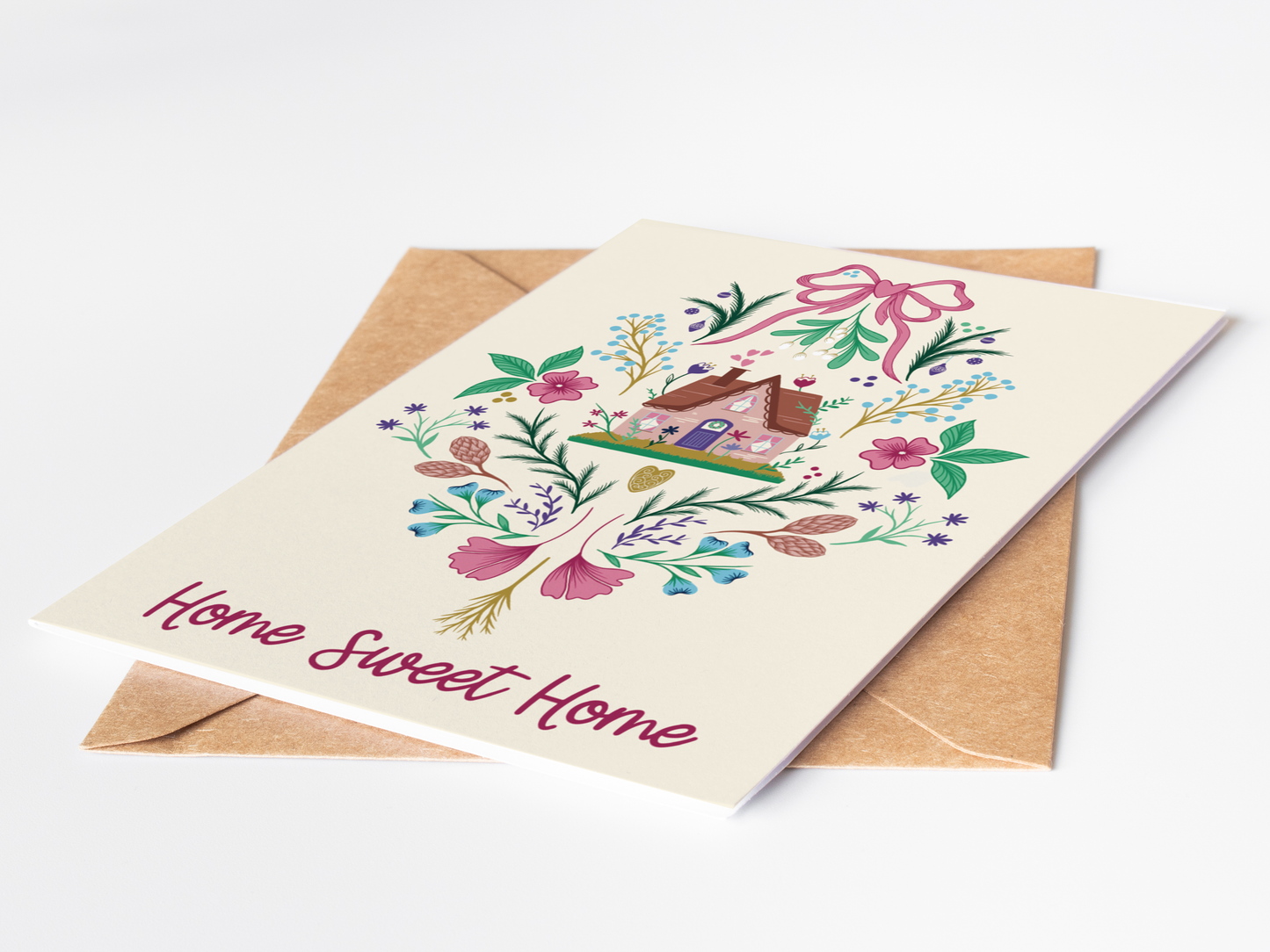 Not Today Tuesday - New Home Card | Cute Home | Folk Florals