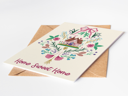 Not Today Tuesday - New Home Card | Cute Home | Folk Florals